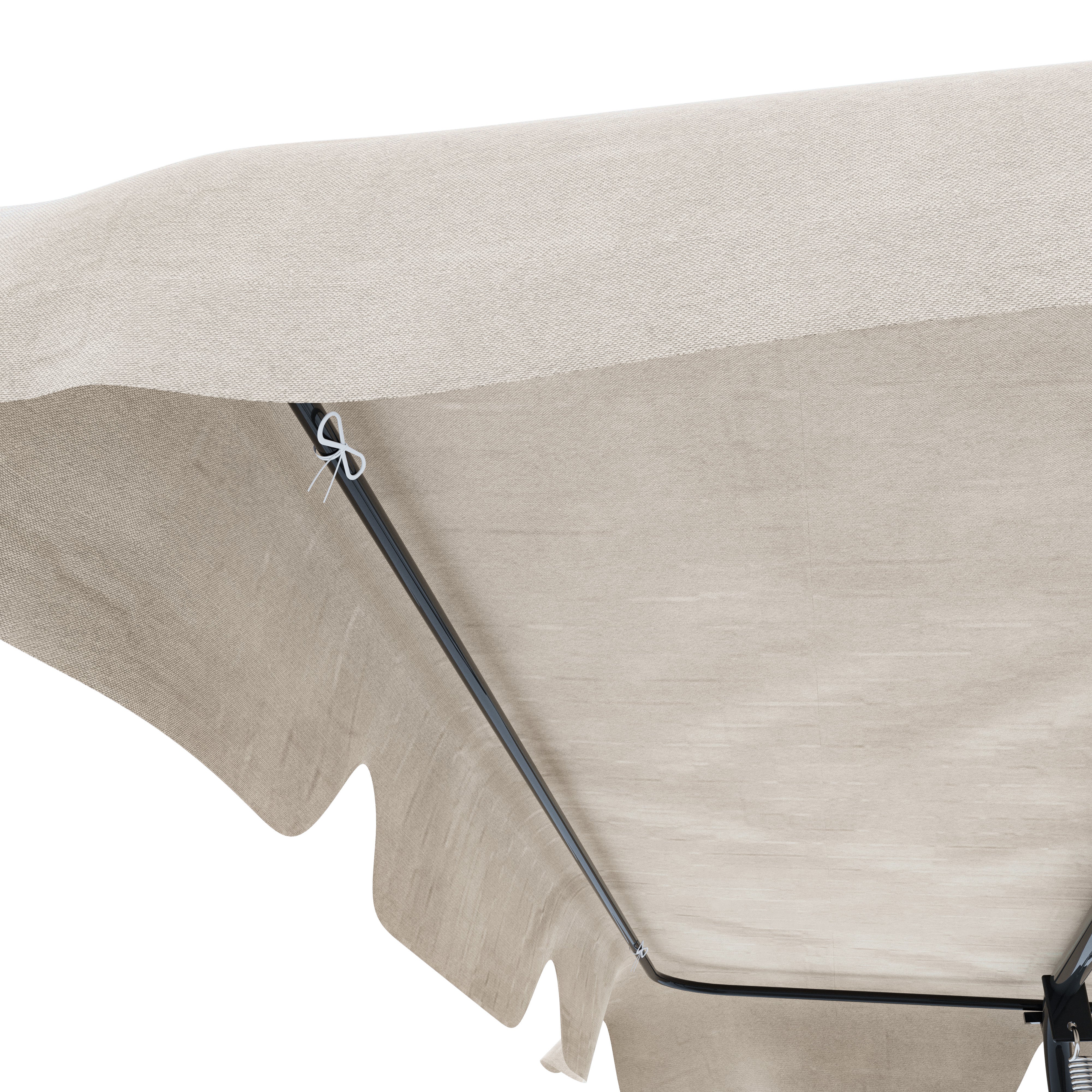 Dondolo 3 Posti Algarve Con Tettuccio Parasole Regolabile Cuscini Imbottiti Struttura Robusta In Acciaio Verniciato Da Giardino 170x110x153 cm Beige - 6