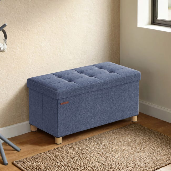 Songmics 38 cm Pouf Cubo Poggiapiedi Sgabello Pieghevole Carico Max Songmics 38 cm Pouf Cubo Poggiapiedi Sgabello Pieghevole Carico Max