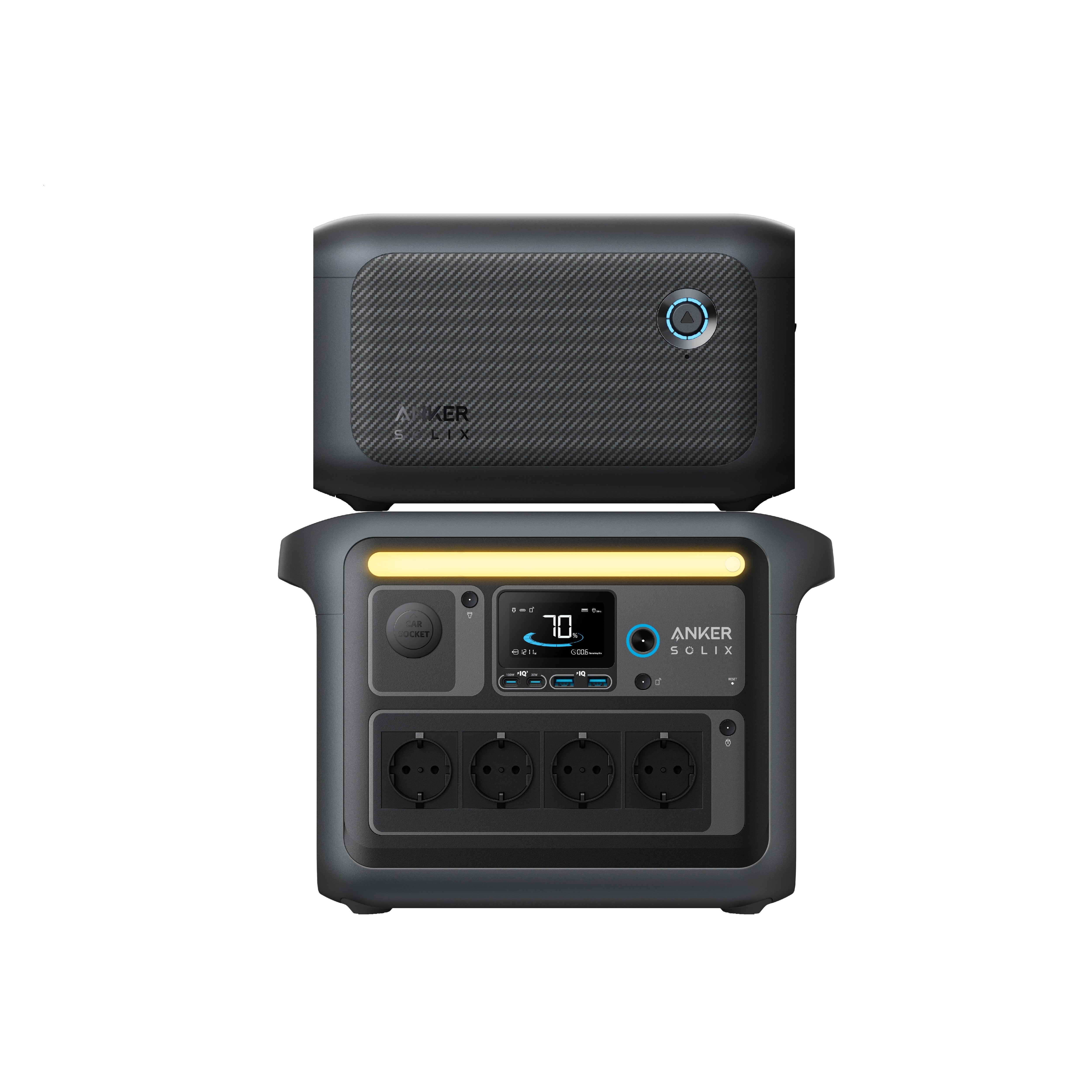 Zestaw Anker SOLIX C1000X przenośna stacja zasilania z dodatkowym akumulatorem BP1000 – Akumulator 2112Wh, 4x1800W
