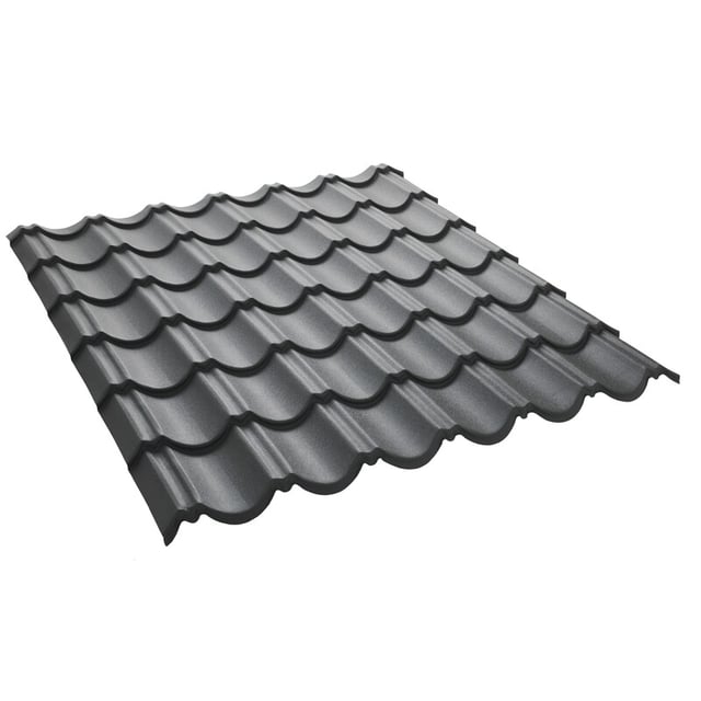 Panneau tuile facile 1030 X 950 MM en acier galvanisé laqué mat Gris anthracite mat, l : 950 mm, L : 1030 mm