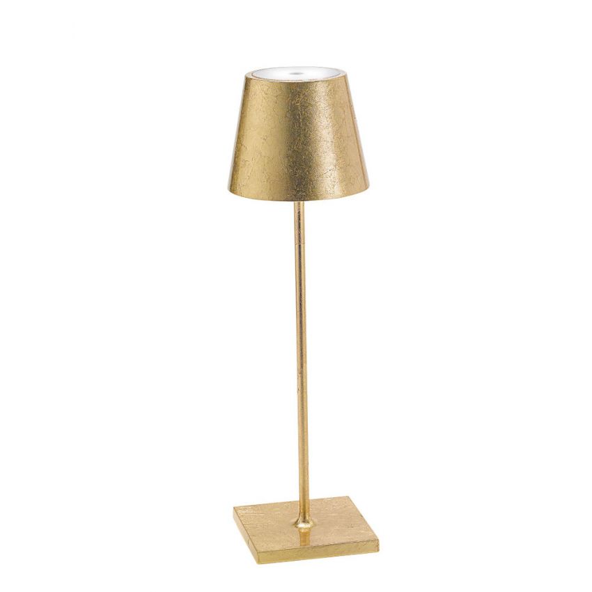 Lampe de table LED Poldina Pro Glossy Gold, rechargeable et dimmable avec une autonomie allant jusqu'à 12 heures - 2