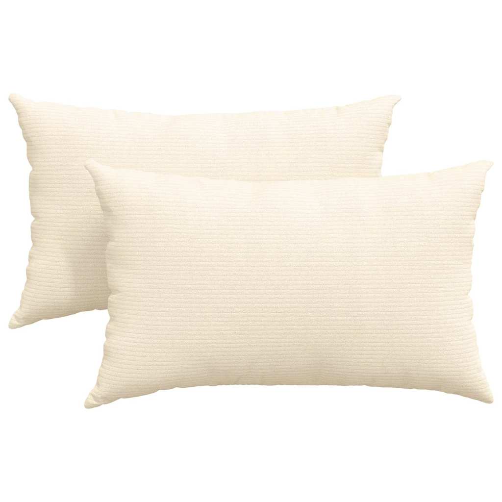 vidaXL Coussins de canapé 2 pcs Crème 50 x 30 cm - 2
