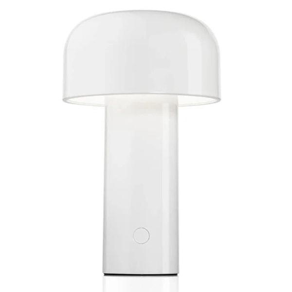 Kreatywna lampka stołowa LED w kształcie grzyba, ładowalna, 3 W, biała