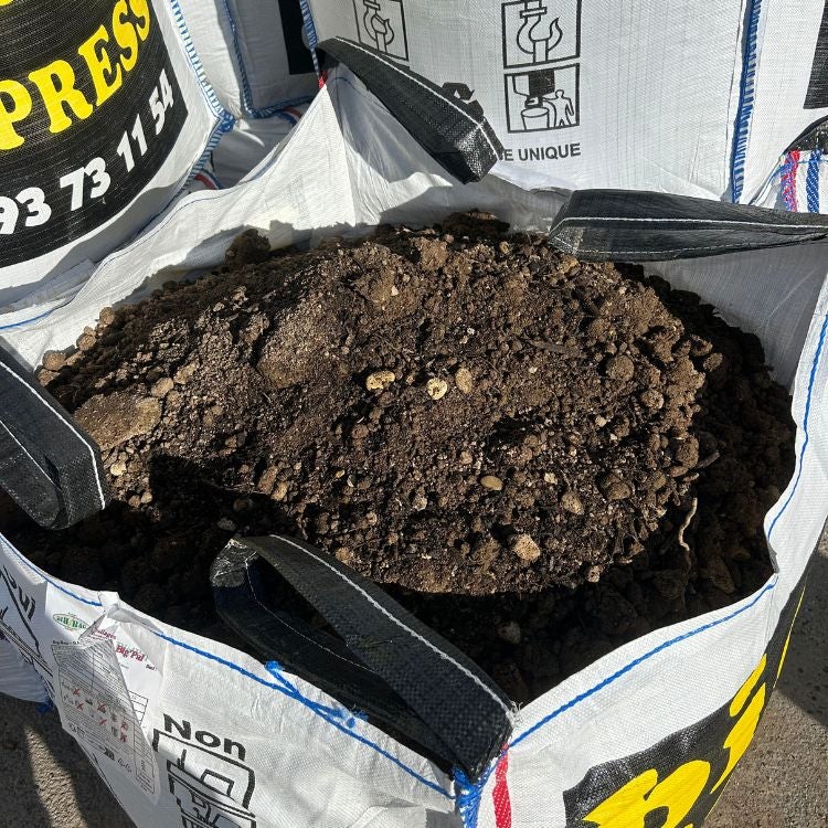BIG BAG de 1m³ (+/- 1,4T) Terre Criblée Amendée Compostée à 5% - Livraison PREMIUM - 5