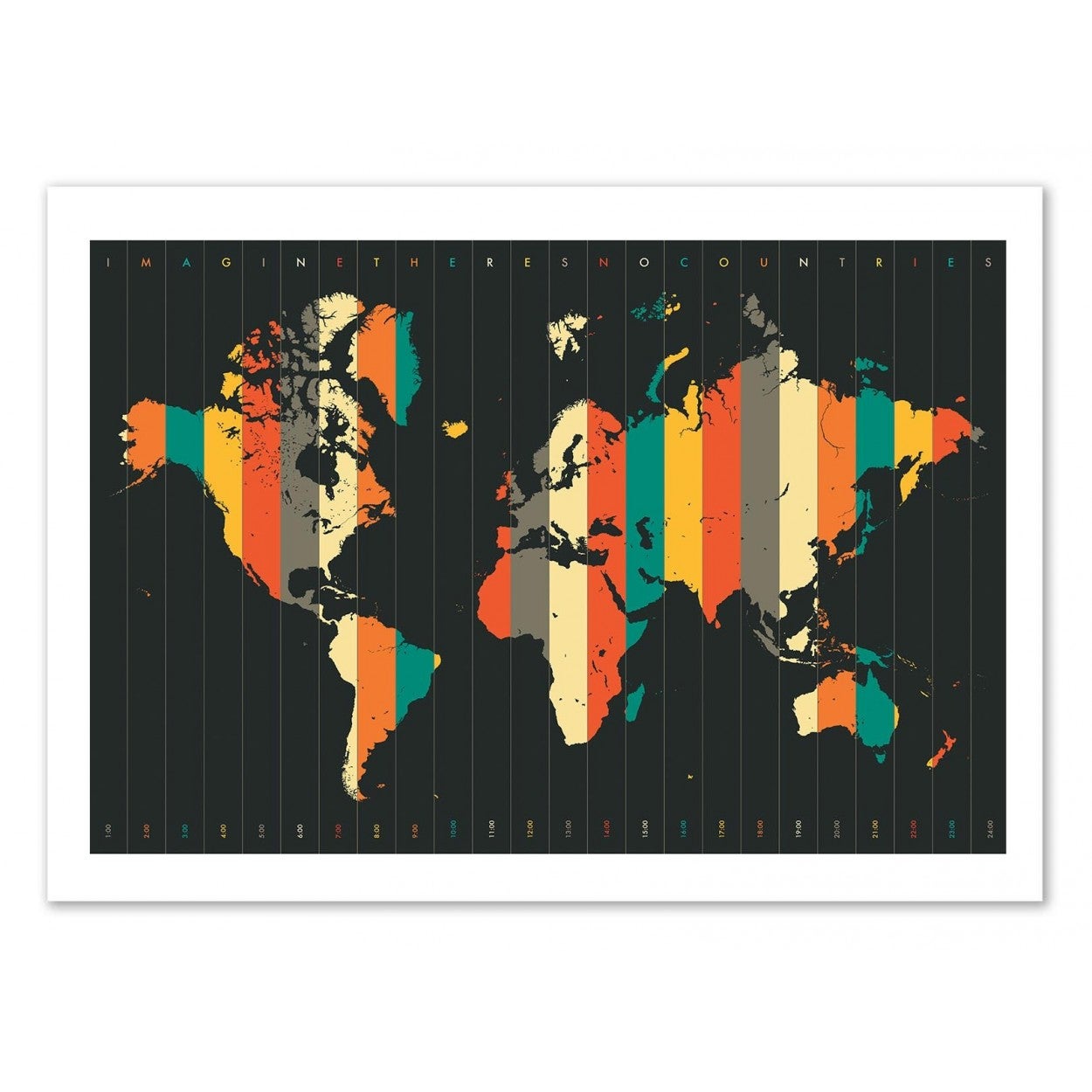Art-Poster - Time zones part 2 - Jazzberry Blue - 30 x 40 cm | Leroy Merlin