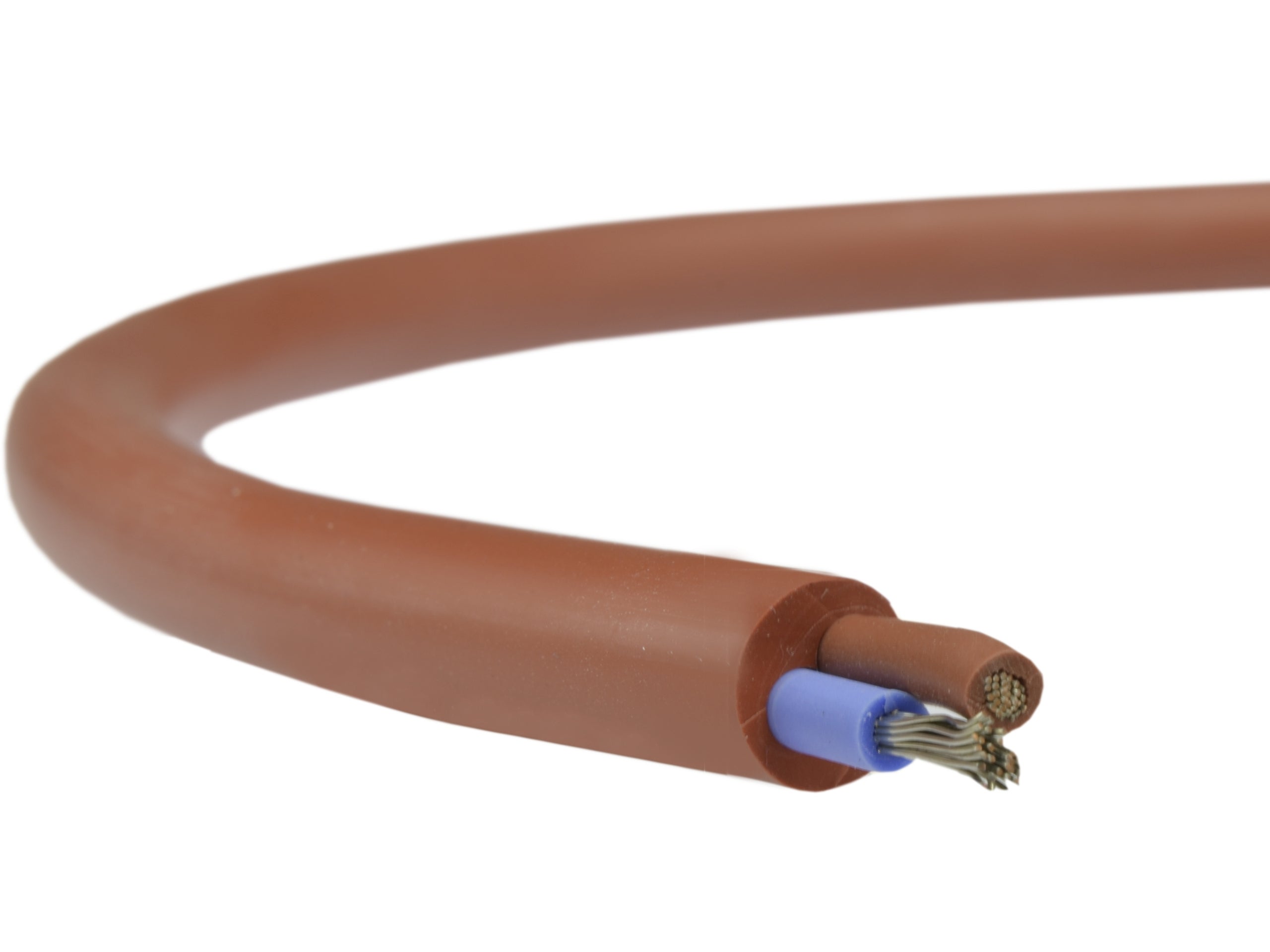 Kabel silikonowy SIHF 180°C 2x1,5mm2 ceglasty 300/500V ciepłoodporny bezhalogenowy linka TKD 100m