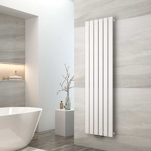 EMKE Radiateur eau chaude acier 160 x 46 cm 850 W - Radiateur panneau simple - Raccordement central, Blanc