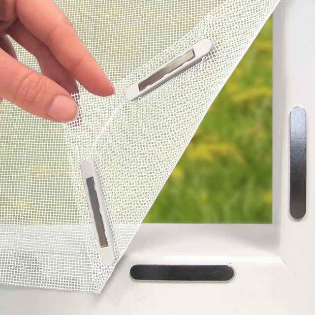 100 piezas Mosquitera para ventana con un innovador sistema de fijación magnética; mosquitera de hasta 130 x 150 cm que se puede cortar a medida