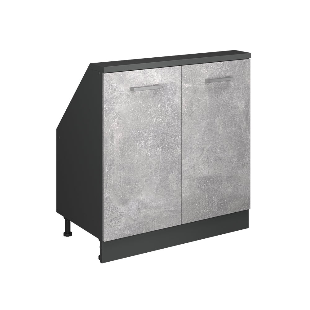 Vicco Szafka kuchenna na dach skośny R-Line, Beton, 80 cm z 2 drzwiami