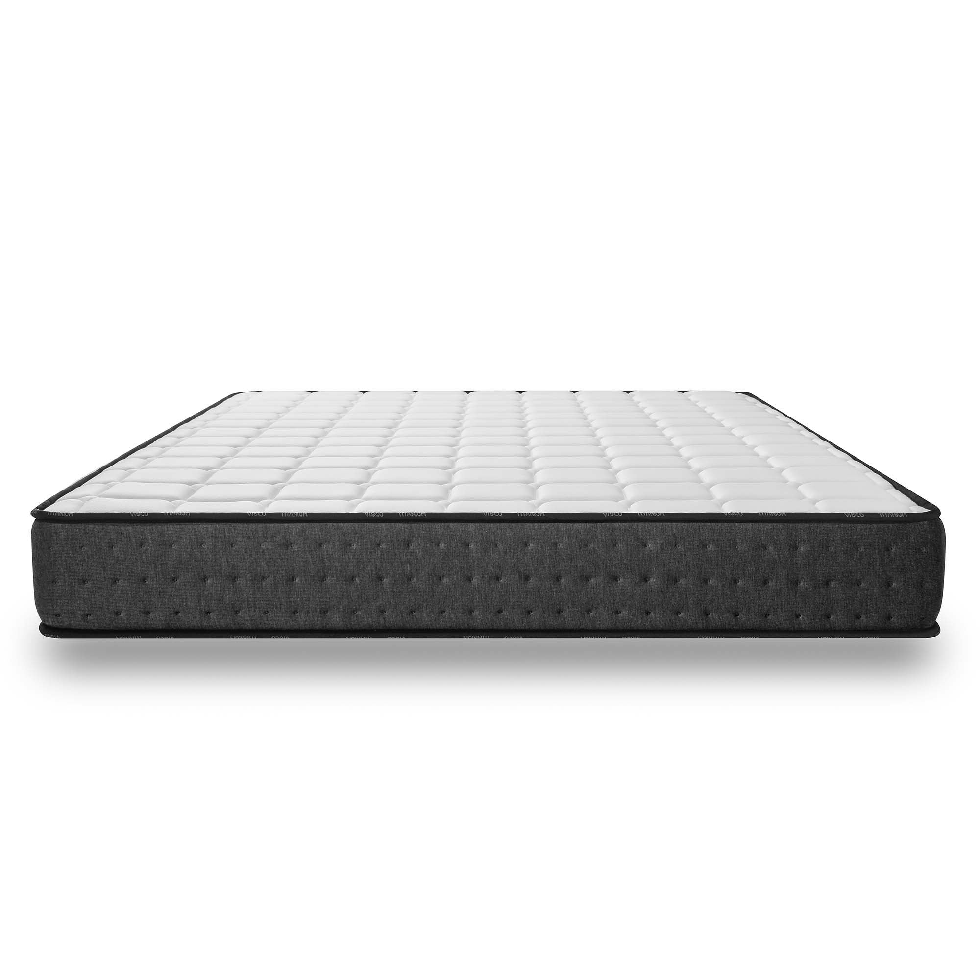 Colchón Equinox 135x190 cm - Multicapas HR - Blue Latex - 2 Almohadas Gratis - Espuma viscoelástica - Espesor 21 cm - 7 Zonas - Reversible - 7