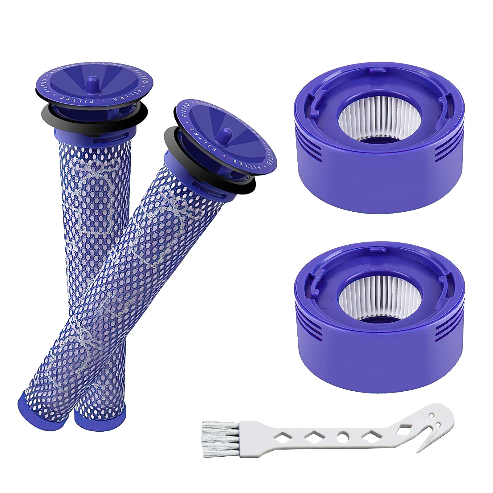 V7 V8 Filtr do Dyson, 4 szt. Filtry zamienne do odkurzaczy Dyson V7 V8 Absolute Animal Motorhead Animal, 2 filtry końcowe HEPA, 2 filtry wstępne