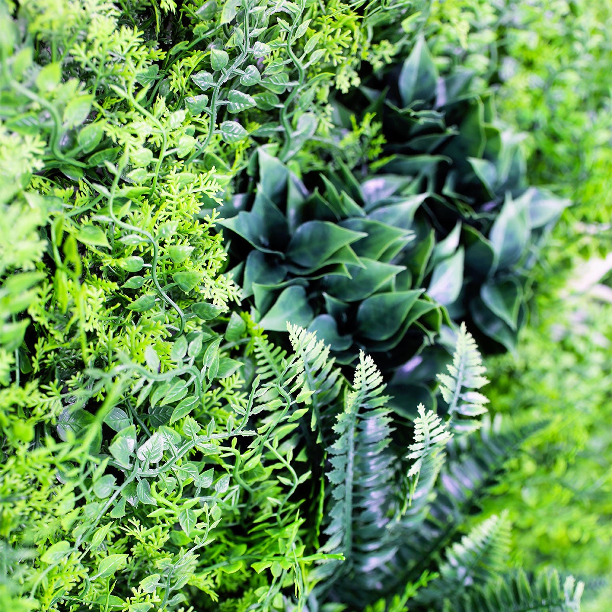 Mur végétal artificiel fougère dense 1 m² – feuillage réaliste pour jardin et intérieur - 10