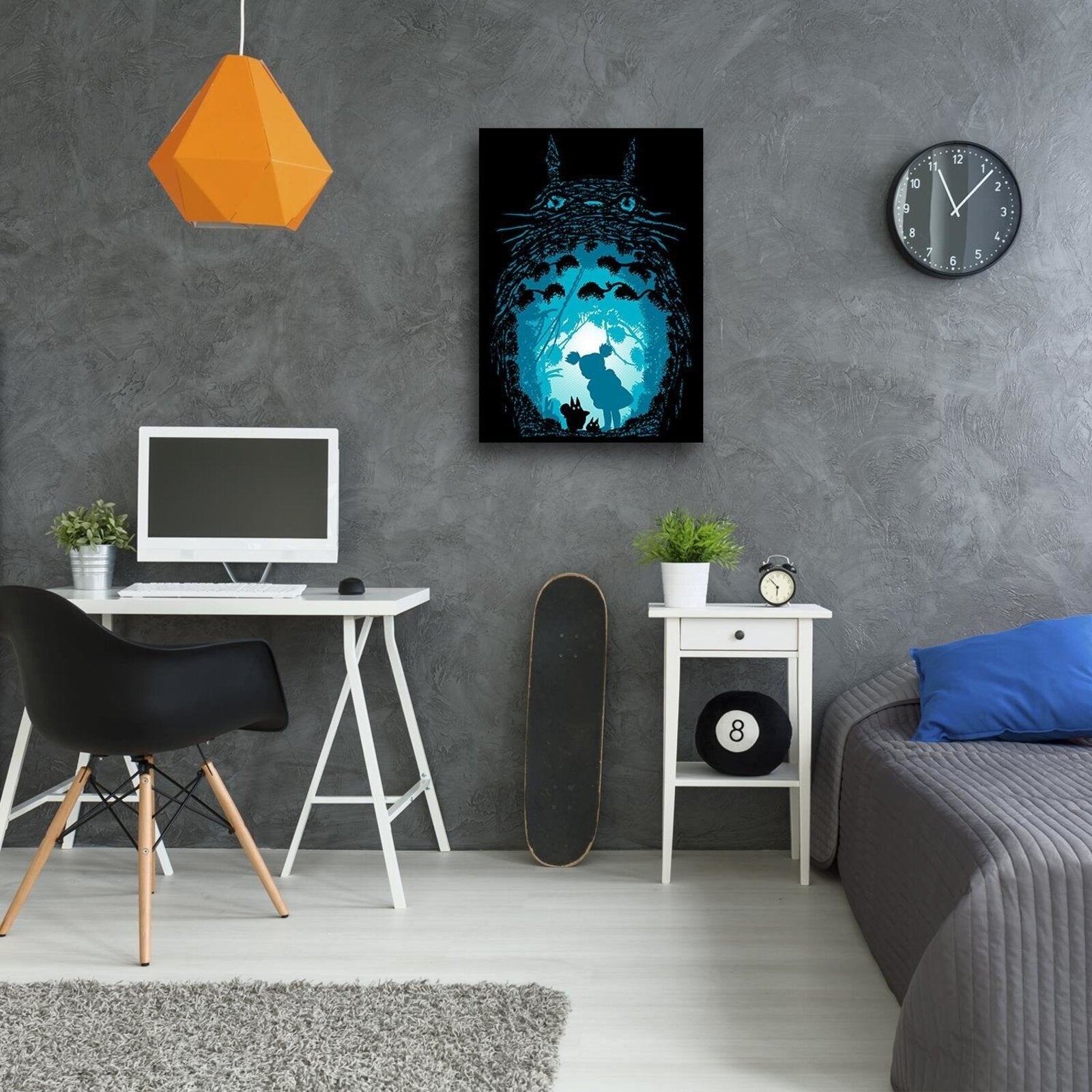 Tableau bois Ghibli Mon voisin Totoro silhouette - 50 x 70 cm - 3