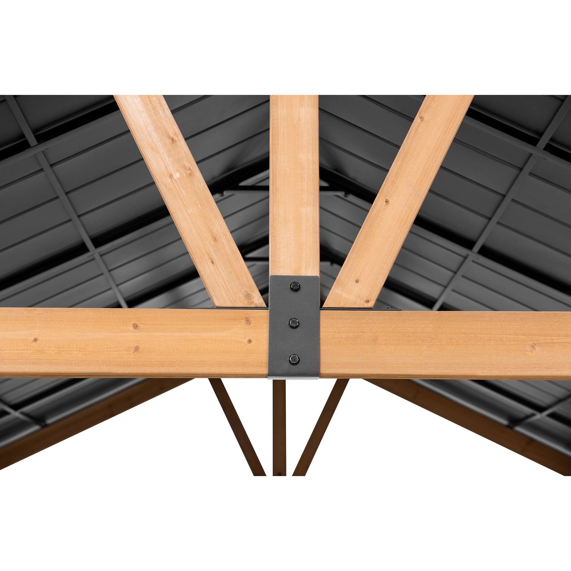 Tonnelle en bois de cèdre REBRA - 404cm x 465cm, anthracite - 7