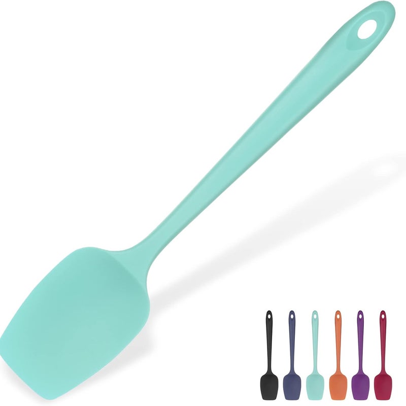 duża zielona silikonowa szpatułka 28,9*5,89 cm, elastyczna szpatułka z powłoką nieprzywierającą, odporna na ciepło do 315℃, narzędzie kuchenne do goto