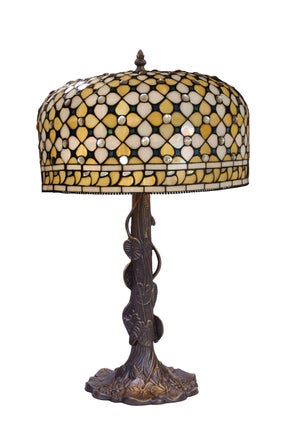 Pied De Lampe De Table Ronde En Fer Doré - Base Solide Pour Lampadaire Ou Lampe De Chevet, Trou Pour Fil