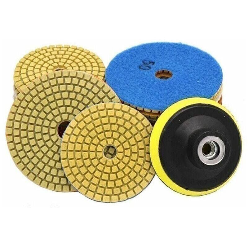 Disque Polissage Diamanté Humide 125 Mm Grain 300 - Tampon Diamant Pour Granit, Marbre, Béton, Verre - Ø125 Mm