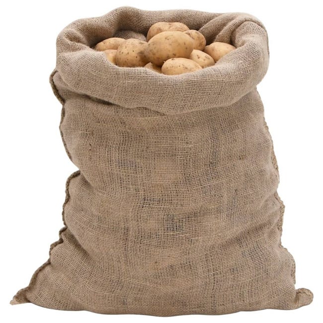 Saco De Yute Grande 60x110 Cm - Para Almacenar Cereal, Proteger Plantas O Decorar (hasta 50 Kg)