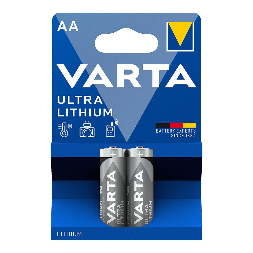 2 Piles LR06 VARTA AA ULTRA Lithium - 8