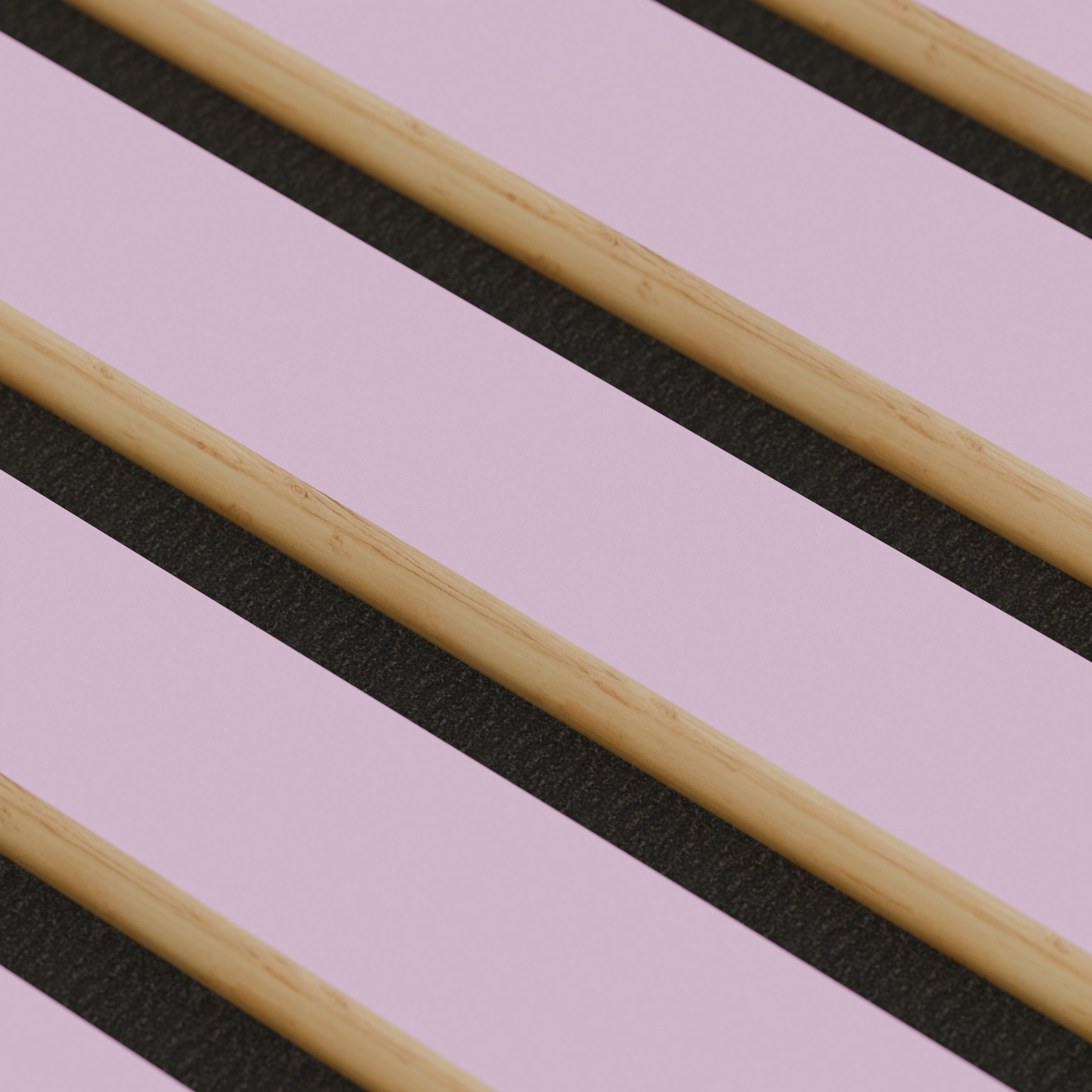 Panneau Acoustique 11mm - Rose - Feutrine Noire - 240x60cm - Lot de 4 - 3
