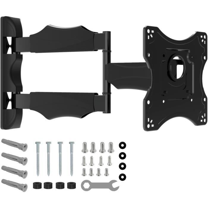 Soporte Pared TV Inclinable Giratorio Extensible Para Pantallas 42 A 90 Pulgadas - Negro, VESA