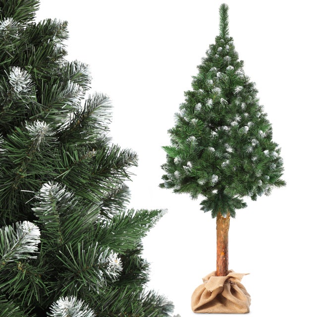 CHOINKA NA PNIU SZTUCZNA 220 cm JAK ŻYWA GĘSTA SOSNA DIAMENTOWA STABILNA