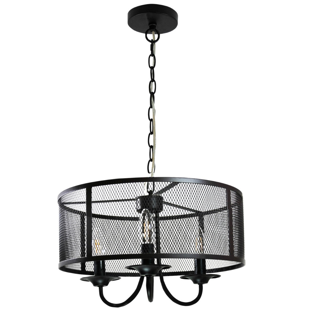 Lampa wisząca Soho czarna 3xE14x12W wym: 100 x 40 x 40 cm metal Polux