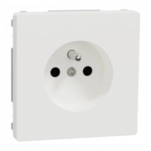 Enjoliveur De Prise Legrand - Inox & Bakélite - 2 Pôles à Fusible - Blanc - Neuf