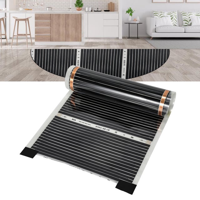 ogrzewanie podłogowe Folia grzewcza na podczerwień 220 W/m² 2 × 0,5 m, grubość 0,3 mm do kampera i samochodu docinana folia PET