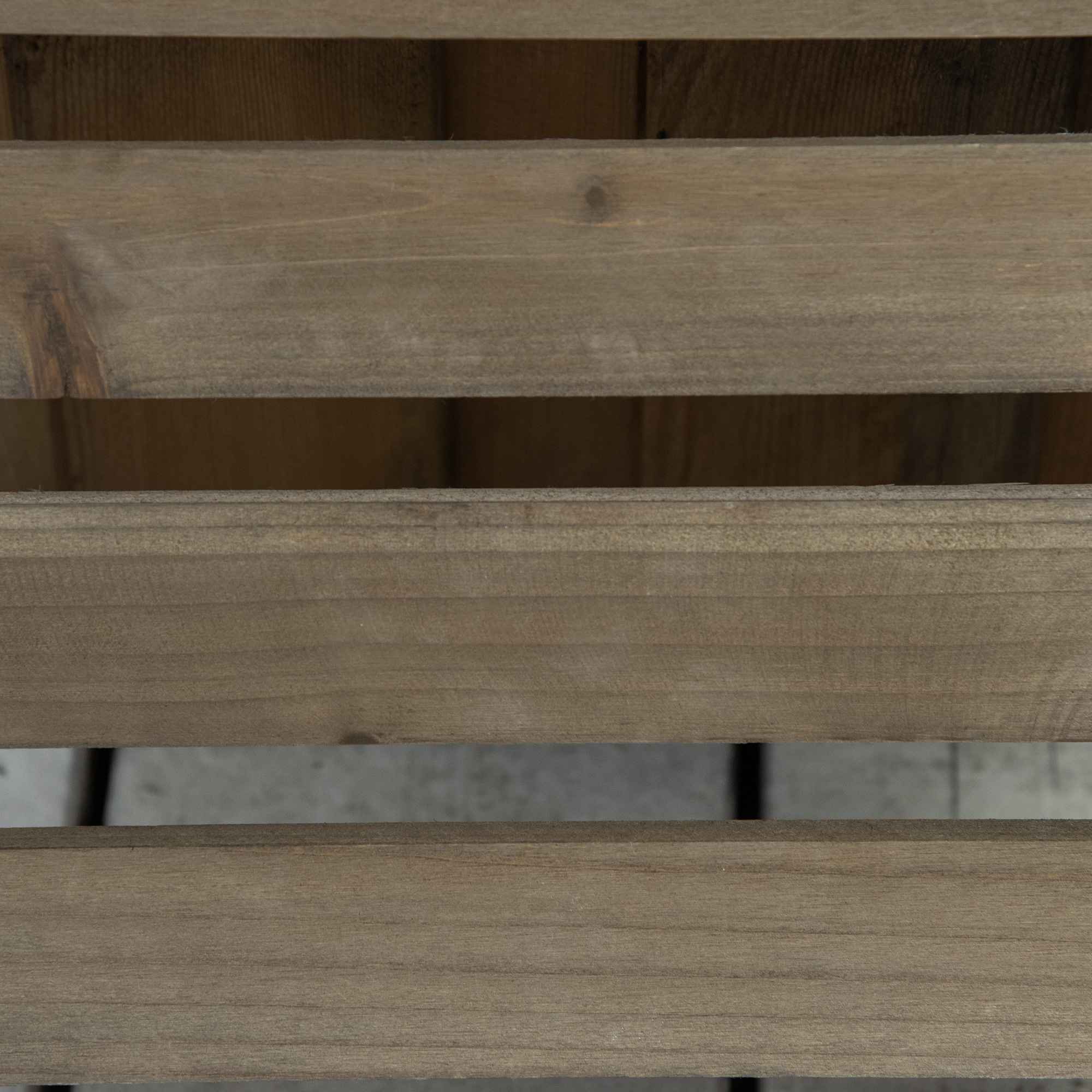 Set 2 Carrelli Piante Legno Marrone 30x30cm Esterno Interno con Ruote Girevoli freno 50kg Portavasi Supporto Mobile - 7