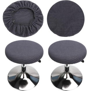 YINGAYOU Housse Tabouret Rond 30-40cm Housse Tabouret Bar Rond, Lavable Doux Et élastique, Facile à Installer, Infroissable, Durable Anti Poussière (2, Bordeaux