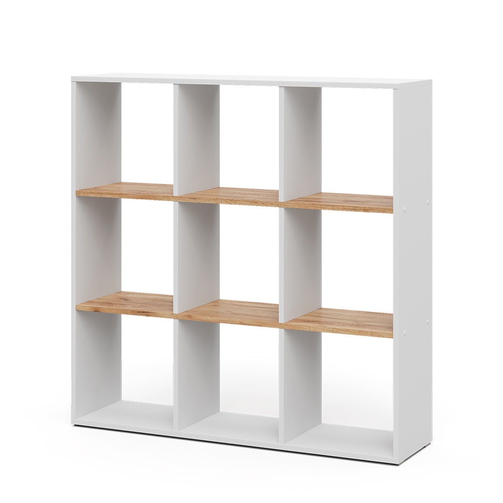 Vicco Room Divider Nove, Biały/złoty dąb, 107.2 x 107.8 cm