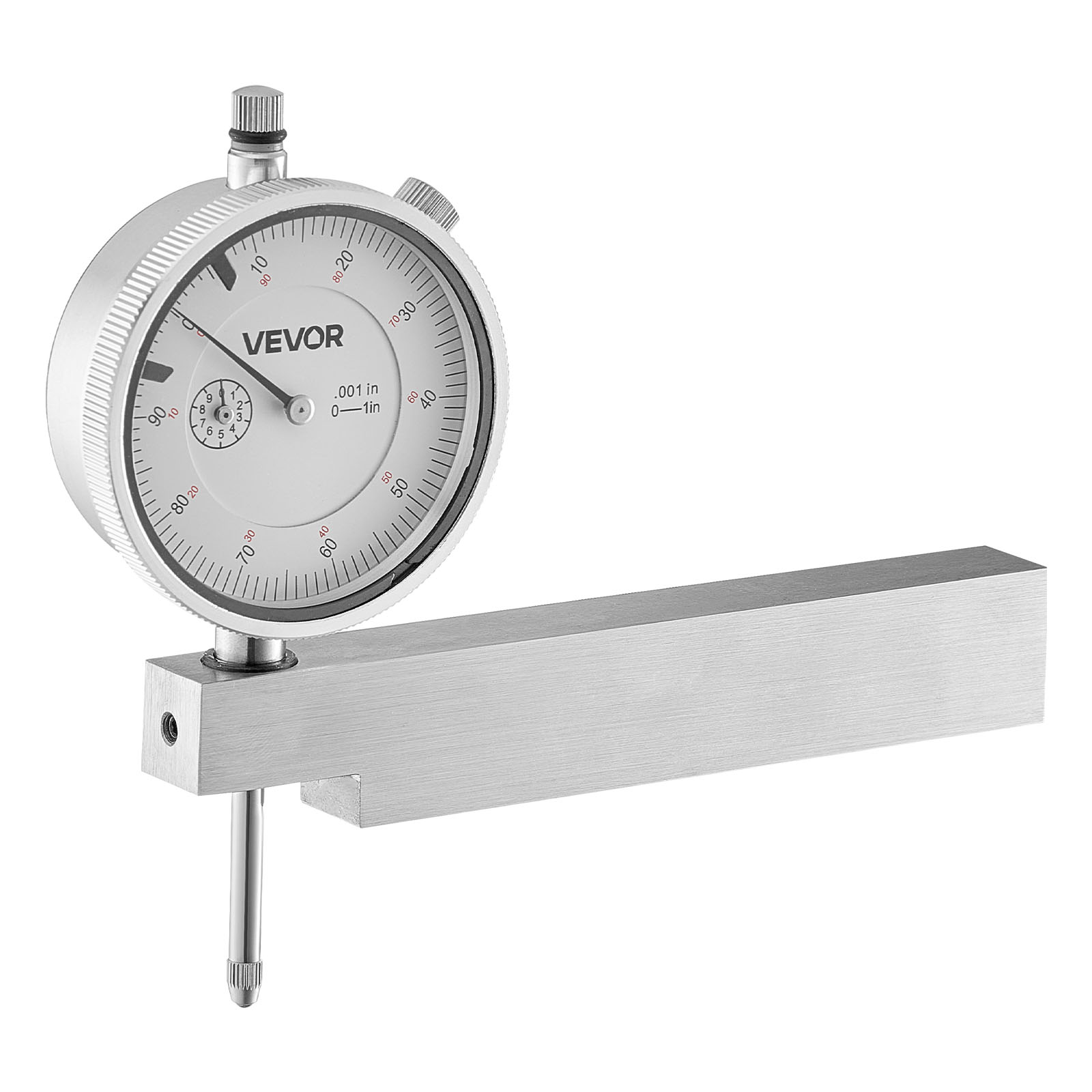 Czujnik Zegarowy z Podwójną Podstawą Magnetyczną 0–25,4 mm, Dokładność 0,001 cala, 22 Pręty Centrujące