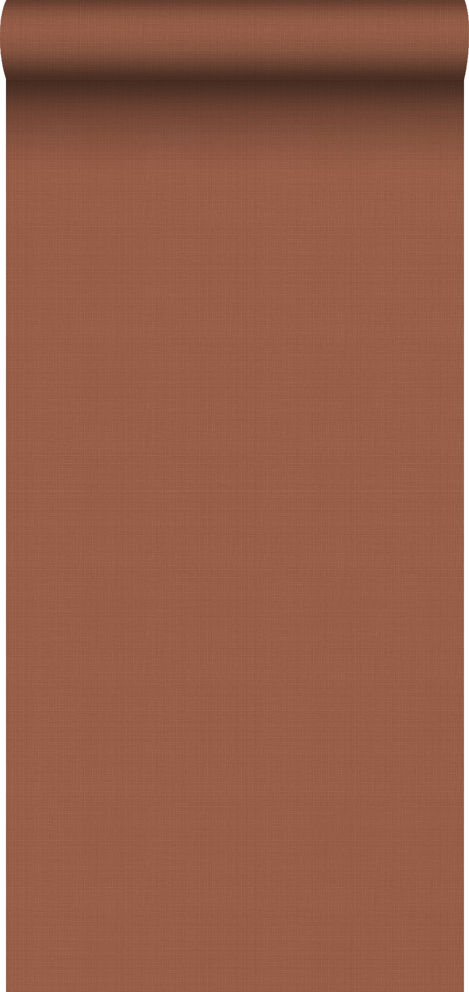 Papel pintado liso efecto lino rojo barro cocido - 53 cm x 10.05 m - estahome