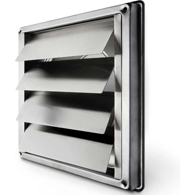 H&C VENT Grille Aeration 190x190mm Blanc Avec Moustiquaire