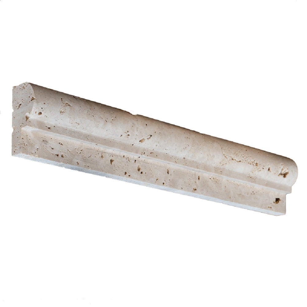 Corniche en travertin Beige - 4,8 x 2,3 x 30,5 cm - Pack de 10 unités - C-NEGOCE - 2