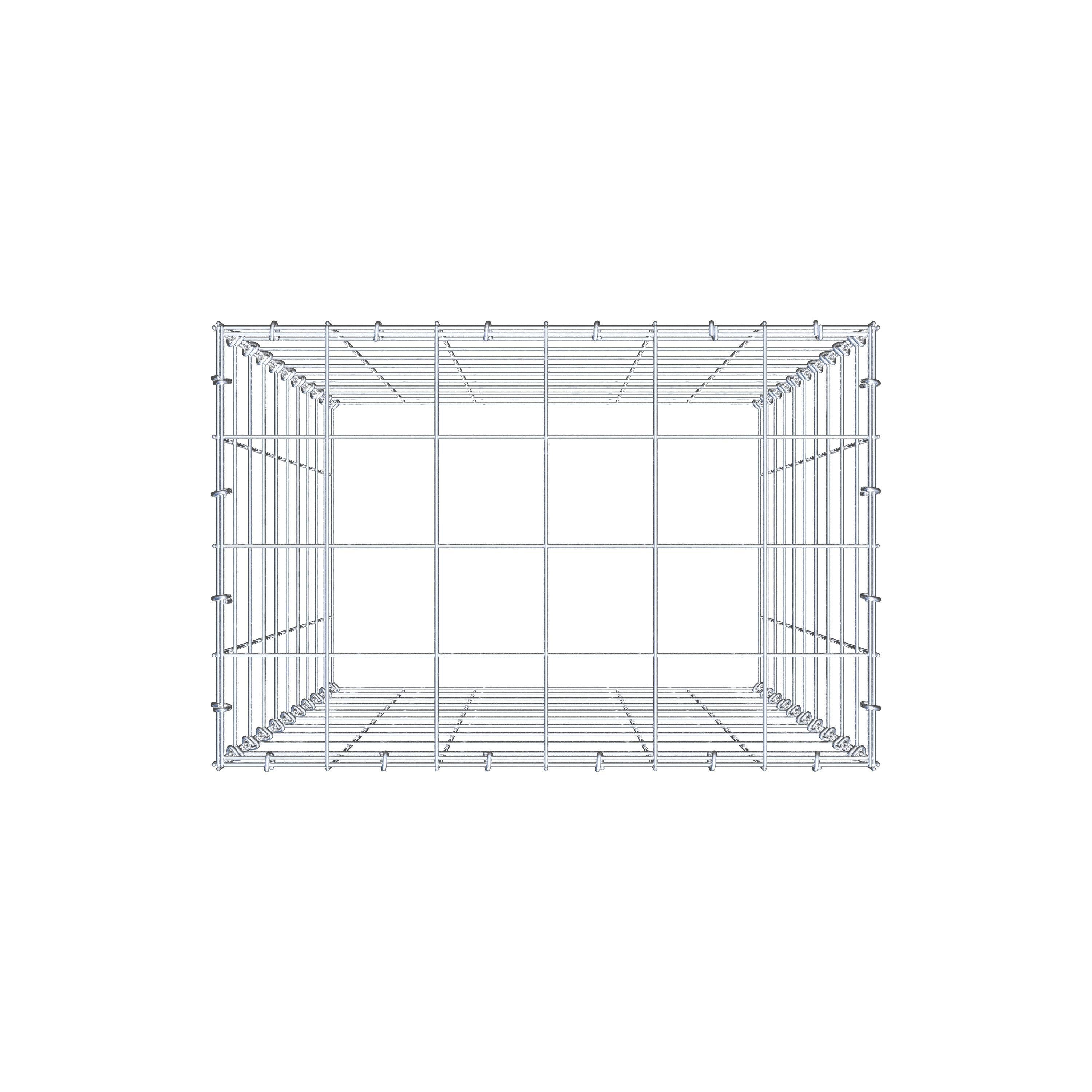 Gavión para apilar en acero galvanizado 100x60x40cm (LxAxP), malla 10 x 10cm, Anillo en C, sin rejilla inferior - 8