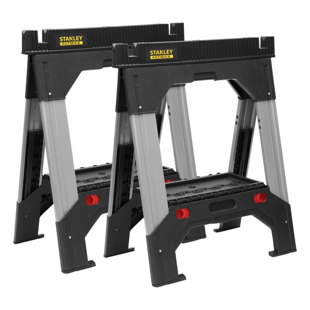 STANLEY Lot de 2 tréteaux bi-matière ajustables FatMax