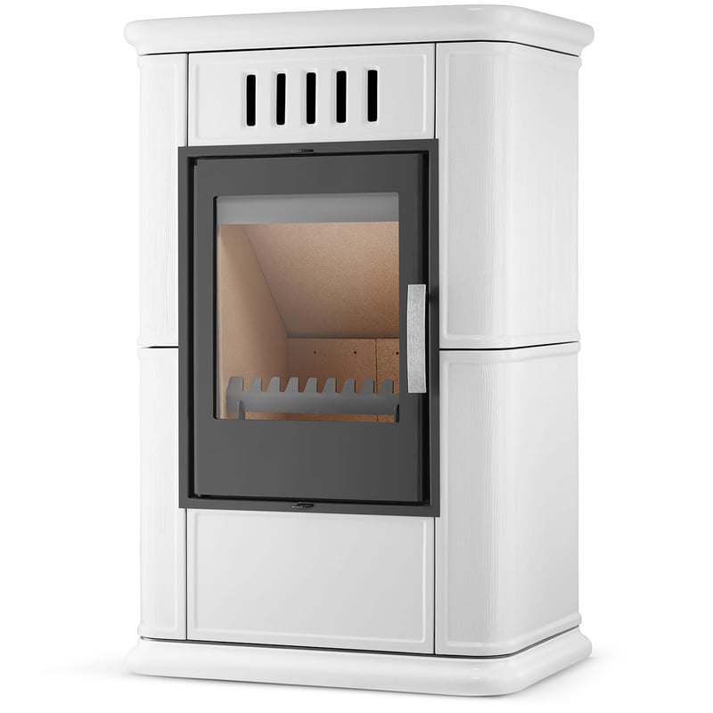 Piec kominek kaflowy piecyk koza wkład kominkowy OLBIA Ivory 7,5 kW z dolotem powietrza