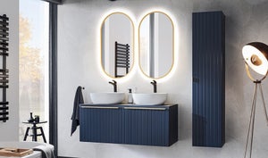 2 Plateaux Ovales En Céramique Pour Salle De Bain Ou Cuisine - 20x9x1.8 Cm - Design élégant - Faciles à Nettoyer