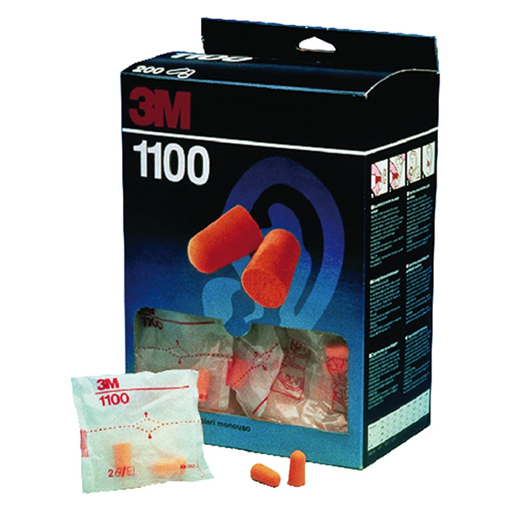 Boite de 200 paires de bouchons d'oreilles coniques 3M 1100 - 6