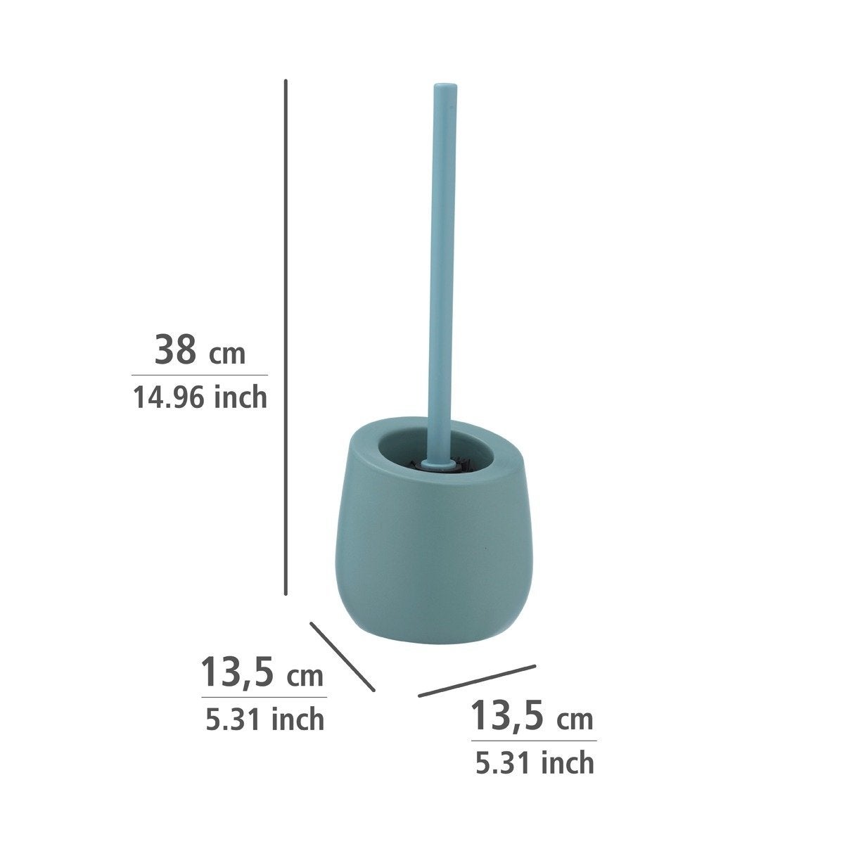 Brosse WC bleu gris Badi - 5