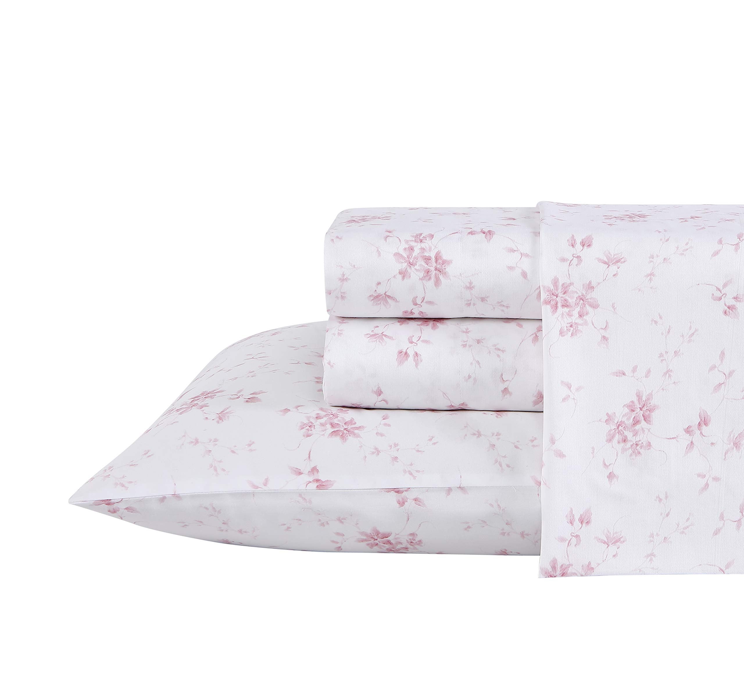 Laura Ashley Home: Set Di Biancheria Da Letto King Size In Cotone Rasatello 300 Fili | Stampa Indaco Lavanda Con Foglie Di Vite - 3