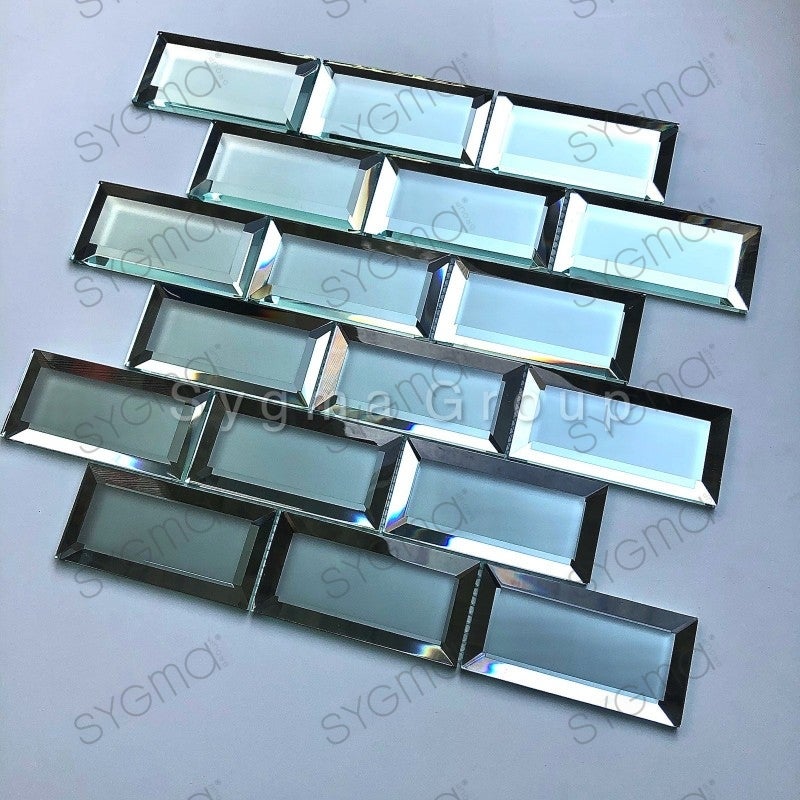 Carreaux Miroir Adhésifs 3x6 Pouces – Dosseret Cuisine/salle De Bain, Argent, 5 Pieds Carrés