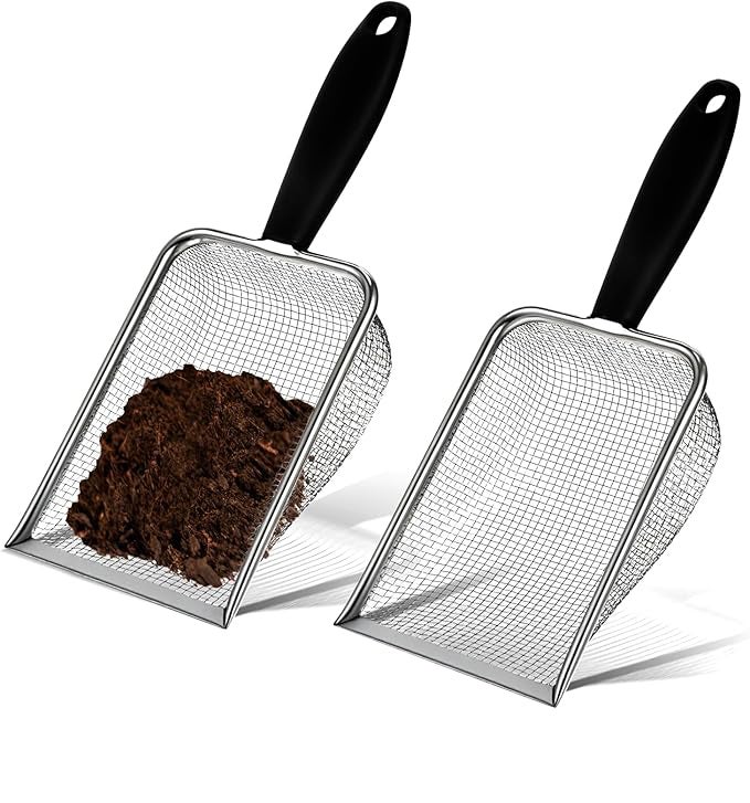 Lot 2 Tamis Sol Jardin Avec Poignée - Tamis Compost Sable Maille Fine Multifonction