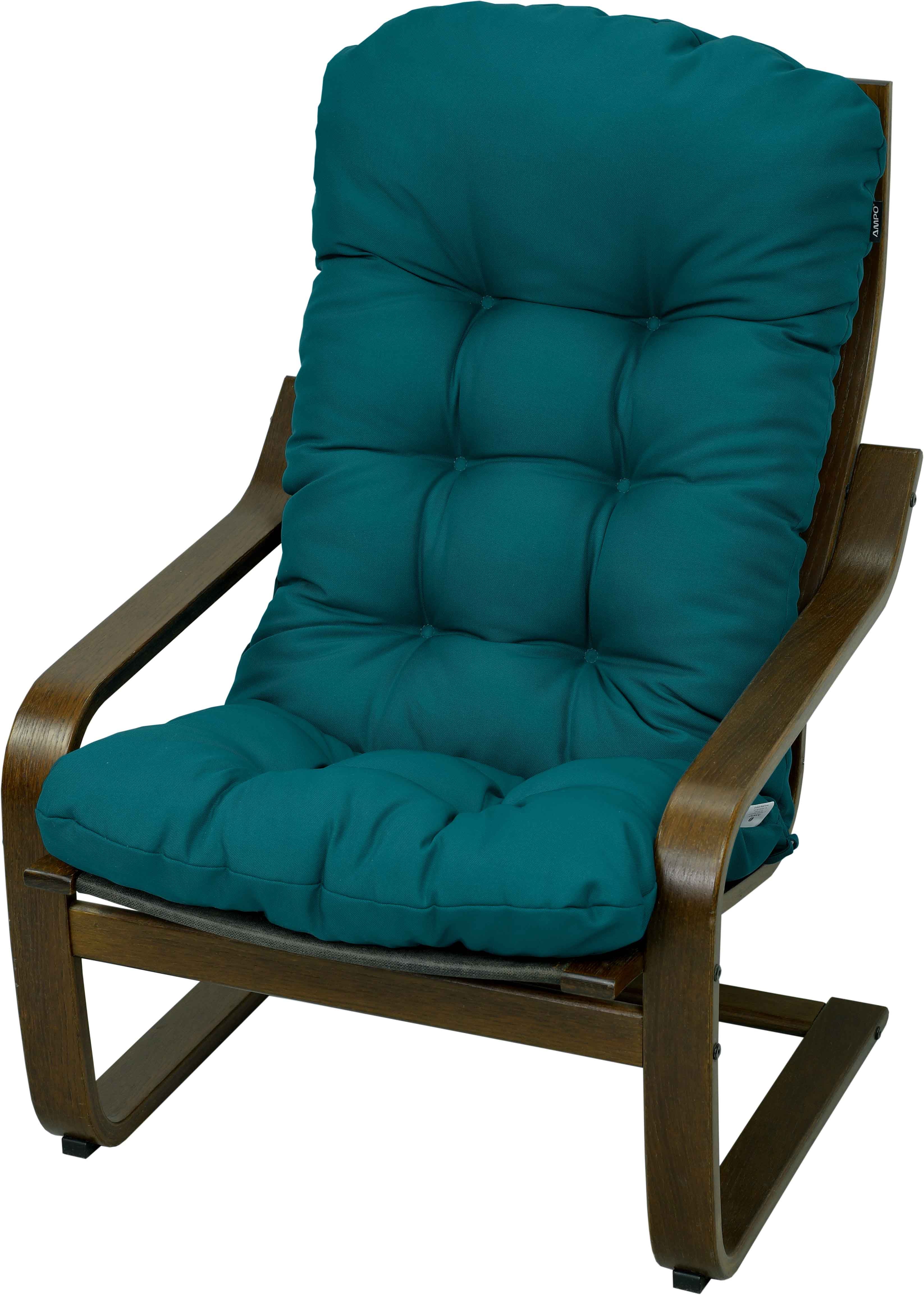 Poduszka na fotel drewniany Poang AMPO morski gładki 1 szt.