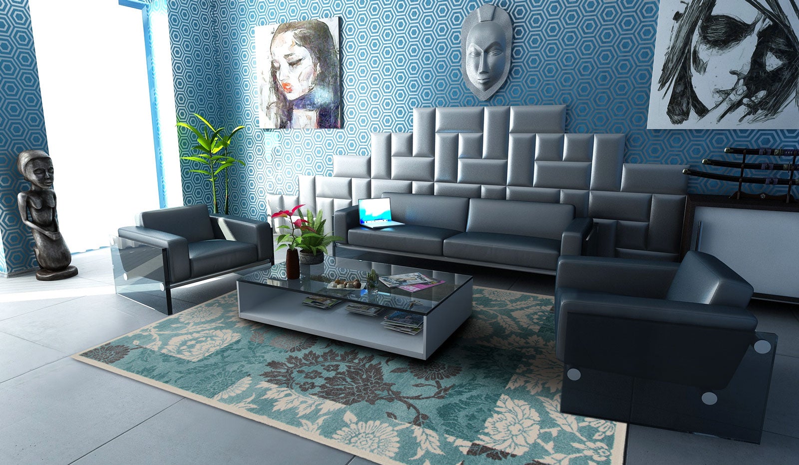 Nowy nowoczesny dywan z krosnem mechanicznym - 230x160 cm - (GalleriaF