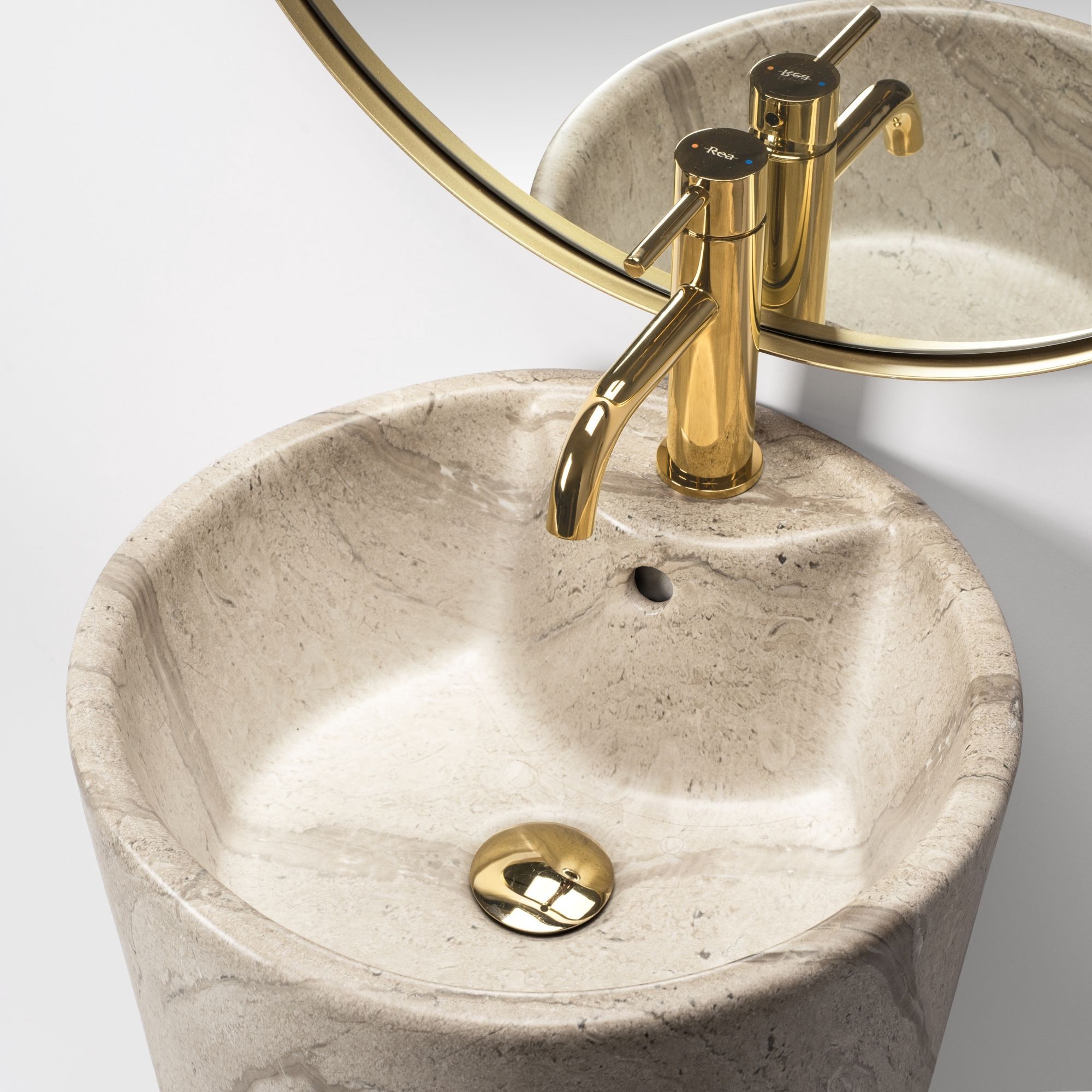 VASQUE AUTOPORTANTE REA BLANKA NATURAL MATT BEIGE 40X40X85CM - 9
