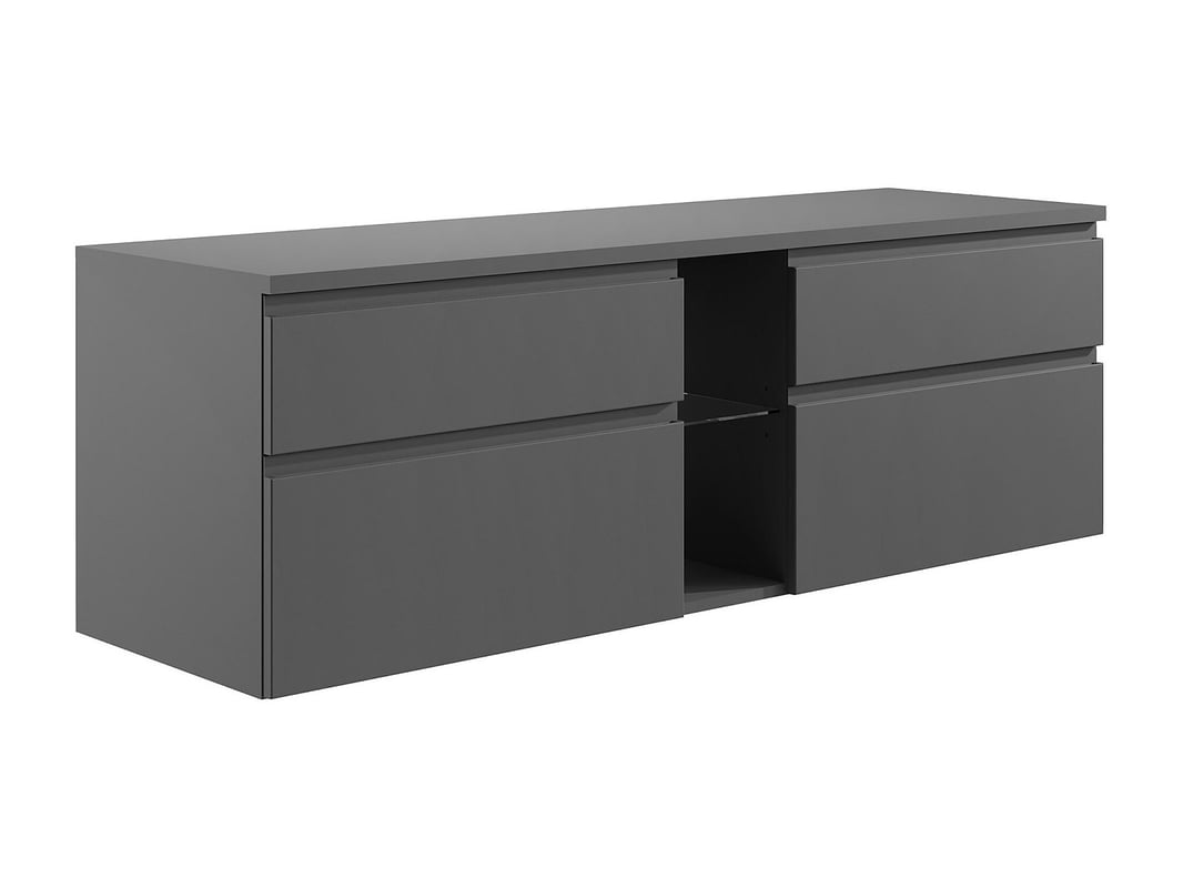 Szafka łazienkowa wisząca pod umywalkę - Szary - 150 cm - MAGDALENA II