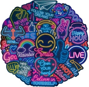 Lote De 50 Pegatinas Aesthetic Con Frases Inspiradoras – Vinilo Impermeable, Ideales Para Portátiles, Botellas, Guitarras Y Más (estilo Boho, Motivadoras)